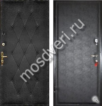 Металлическая дверь: Винилискожа дутая + Винилискожа №4 - купить от производителя Мосдвери Металлическая дверь: Винилискожа дутая + Винилискожа №4
